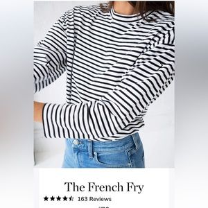 AYR French Fry shirt in black stripe